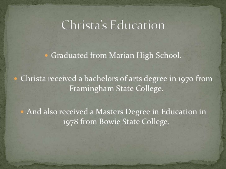 The Legacy Of Christa Mcauliffe