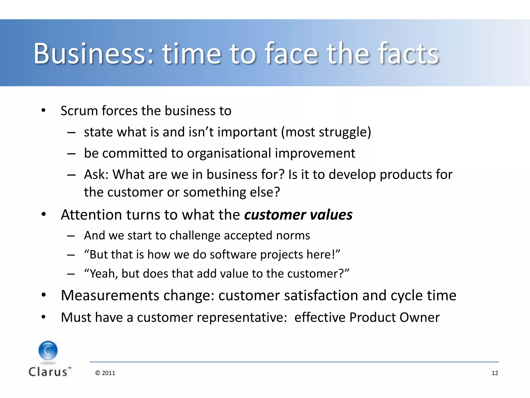 Edwin has worked with Jeff Sutherland, Ken Schwaber, Gabrielle Benefield, Jens Ostergaard and Kane Mar 1. Scrum is simple, implementing it is hardImplementing Scrum 		implementing a frameworkImplementing Scrum = business changeScrum will highlight every deficiency and impediment that the enterprise has so the enterprise can fix them and change into the best product development and management organization in its market. – Ken Schwaber, co-inventor of Scrum