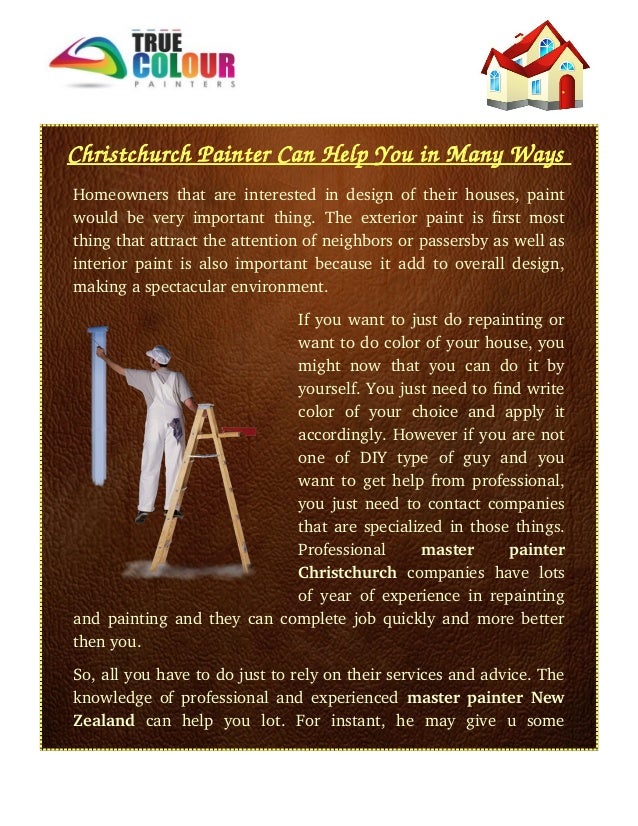 Christchurch Painter Can Help You in Many Ways