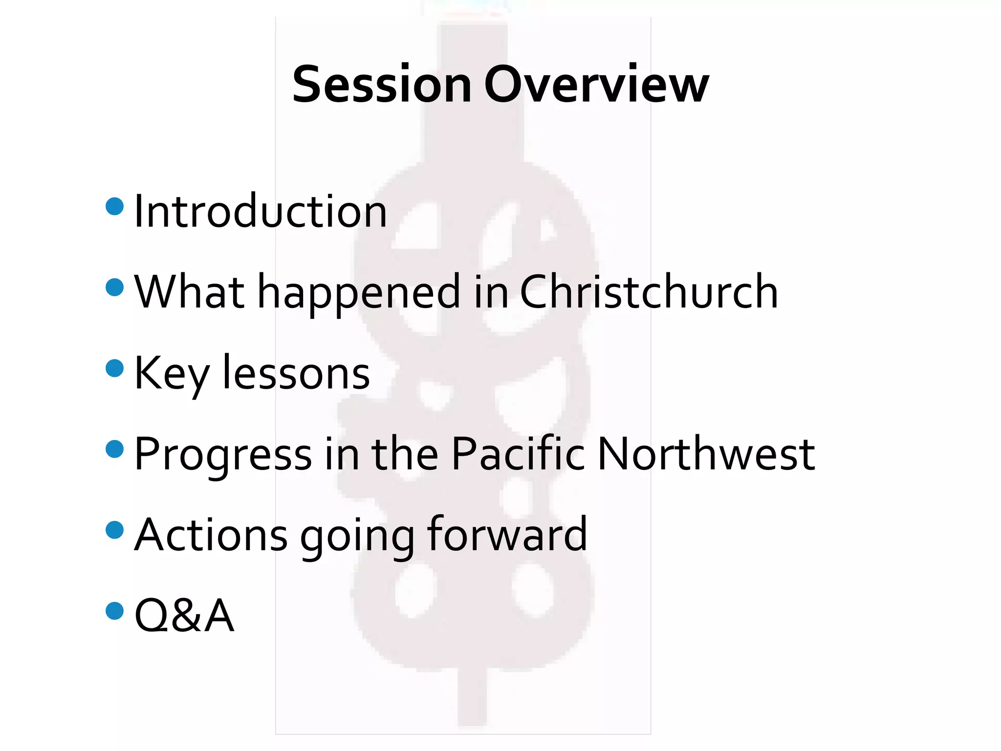 Response and Recovery Lessons from the 2010-2011 Earthquake Sequence in ...