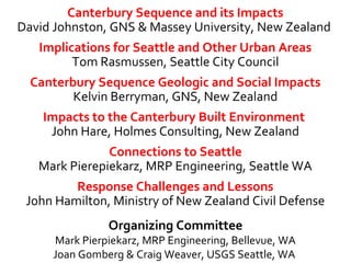 Response and Recovery Lessons from the 2010-2011 Earthquake Sequence in ...