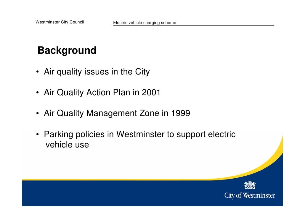Westminster City Council Electric Vehicle OnStreet Charging Scheme