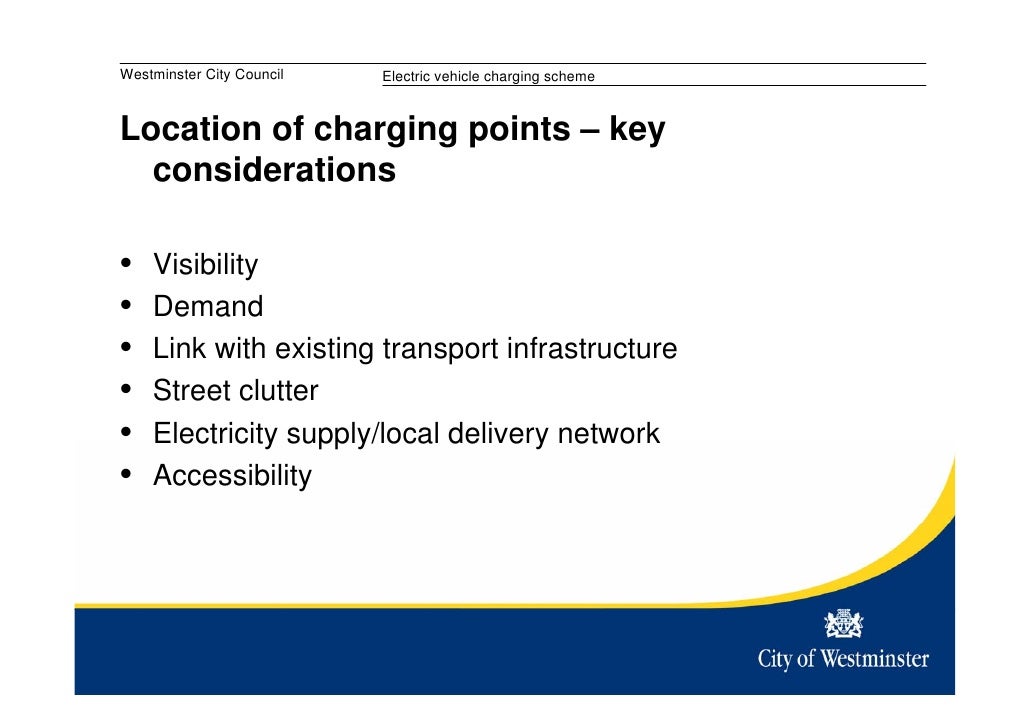 Westminster City Council Electric Vehicle OnStreet Charging Scheme