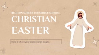 RELIGION SUBJECT FOR MIDDLE SCHOOL:
CHRISTIAN
EASTER
 