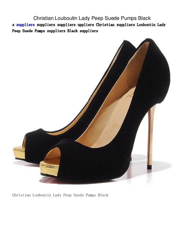 christian louboutin lady peep black