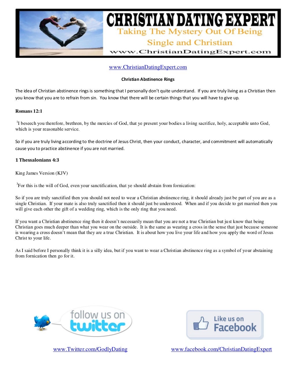 Christian Abstinence Rings