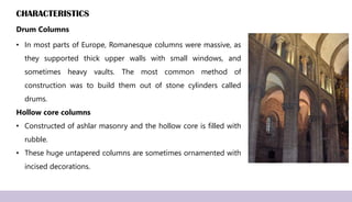 Romanesque Column Types Romanesque Architecture | PDF