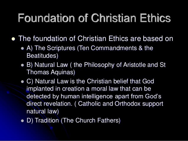 The sources of christian ethics