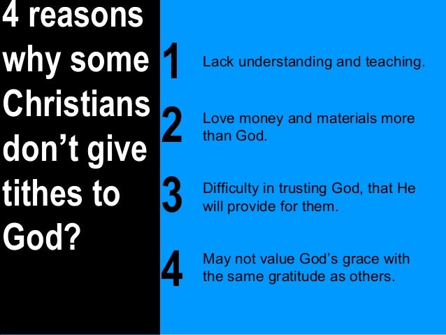 About Tithing and Giving
