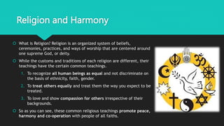 Religious Balance Christianity and Harmony - a presentation about religious acceptance | PPTX