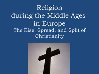 Religion
during the Middle Ages
in Europe
The Rise, Spread, and Split of
Christianity
 