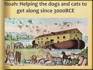 Noah: Helping the dogs and cats to
get along since 3000BCE
 