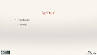 !
❖ Events
❖ Truckload of
Big Data!
43
 