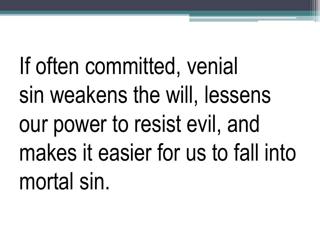 Venial Sins