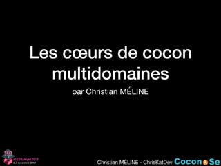 Les cœurs de cocon
multidomaines
par Christian MÉLINE
#SEOByNight2018
6,7 novembre 2018
 