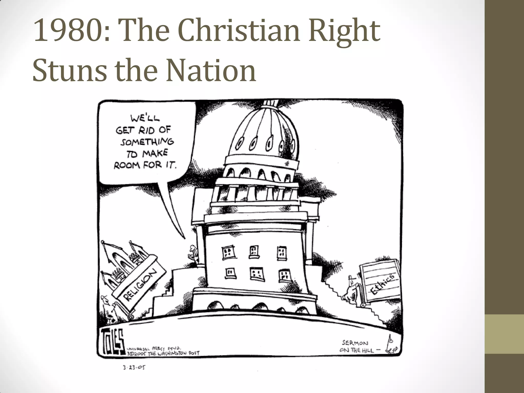 1980: The Christian Right
Stuns the Nation
 