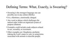 Christians and Foul Language by Noah Daily | PPTX