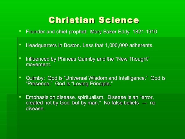 Christian Science And Scientology A Power Point Christian Science And Scientology A Power Point