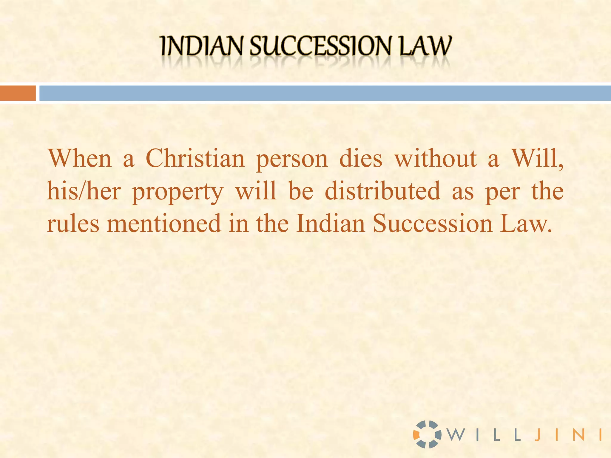 Distribution of Assets as per Christian Succession Laws | PPTX