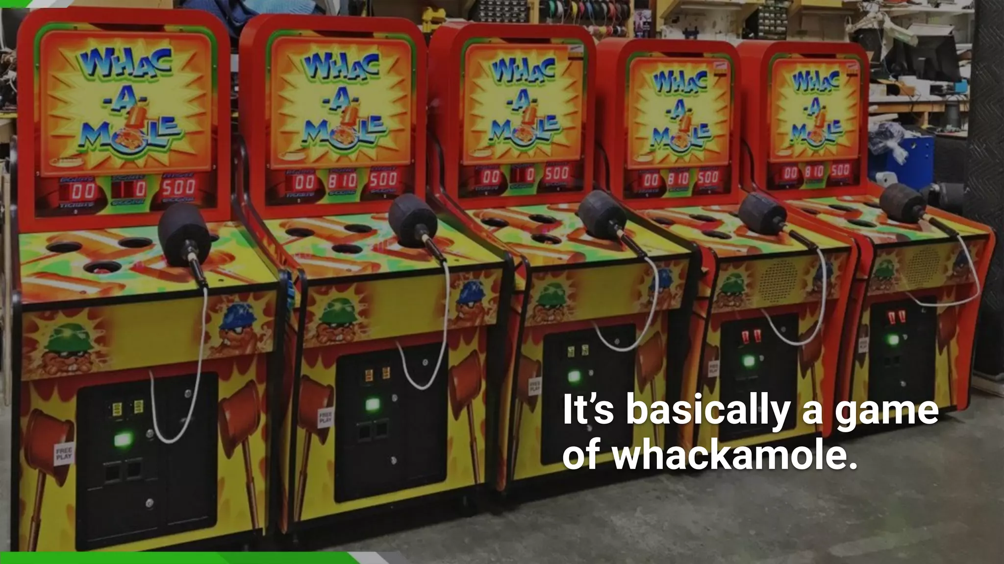 It’s basically a game
of whackamole.
 