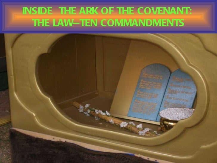 Image result for Moses placed the ten commandments inside the Ark of the Covenant