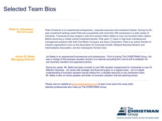 Christman Group E Brochure 2009