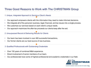 Christman Group E Brochure 2009