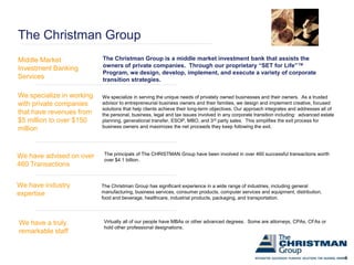 Christman Group E Brochure 2009