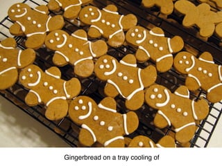 Gingerbread on a tray cooling of
 