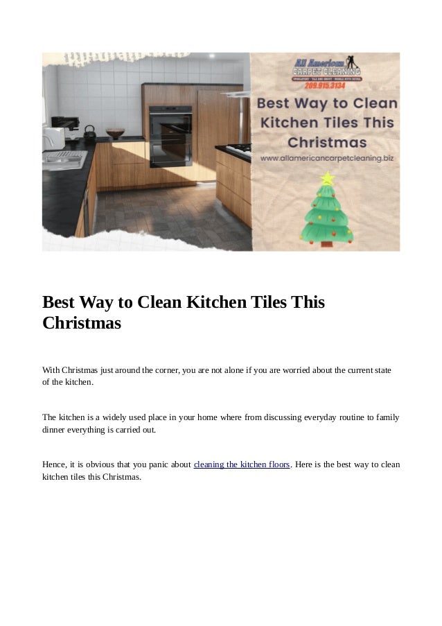 Best Way To Clean Kitchen Tiles This Christmas