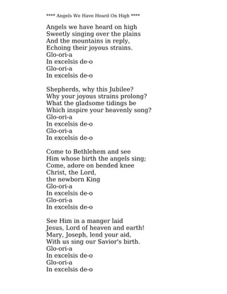 Old English Song Lyrics for O Holy Night, with PDF