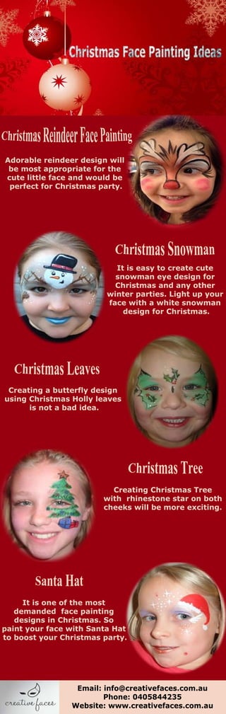face paint  Christmas face painting, Face painting designs, Face painting