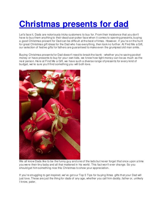 christmas presents for dad lets face it dads are notoriously tricky customers to buy for - Christmas Presents For Dads christmas presents for dad lets face it dads are notoriously tricky customers to buy for - Christmas Presents For Dads