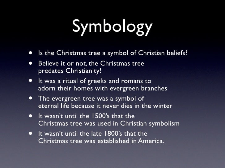 What does the Christmas tree symbolize?