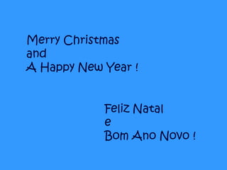 Merry Christmas  and  A Happy New Year !   Feliz Natal    e   Bom Ano Novo ! 