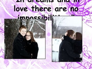 I love.How whenever a cute love song plays on the radio you say, “this song reminds me of us.”"When you love someone, all your saved-up wishes start coming out." 