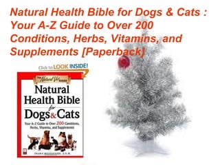 Natural Health Bible for Dogs & Cats : Your A-Z Guide to Over 200 Conditions, Herbs, Vitamins, and Supplements [Paperback] 
