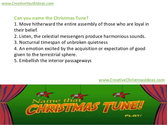 Christmas Activities - Name That Christmas Tune