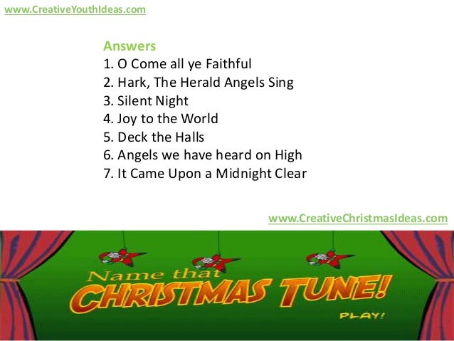 Christmas Activities - Name That Christmas Tune