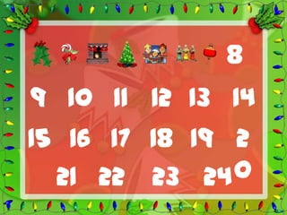 8
9 10 11 12 13 14
15 16 17 18 19 2
  21 22 23 24  0
 