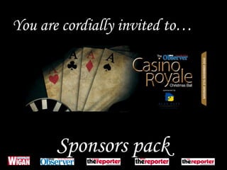 You are cordially invited to… Sponsors   pack 