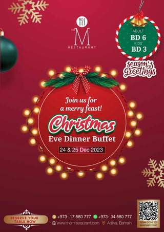 Christmas Buffet Menu 2023 The M Restaurant.pdf