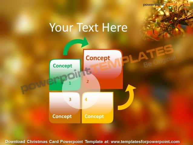 Christmas card photos PowerPoint template | PPT