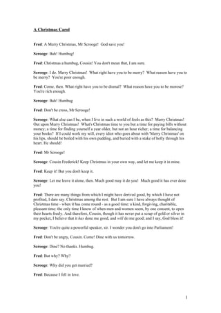 Christmas carol frederick