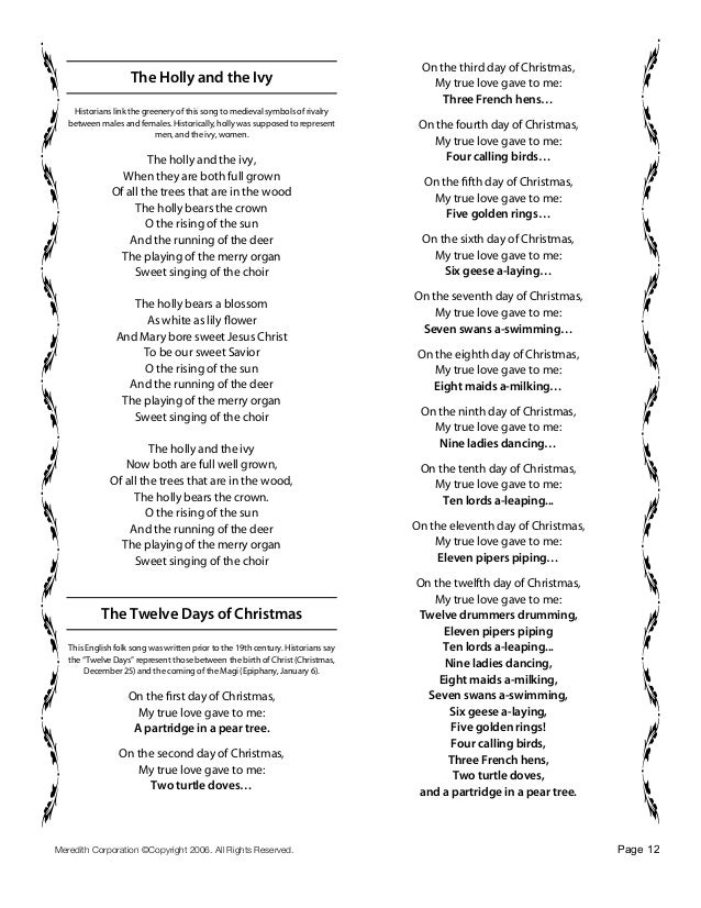Christmas carols
