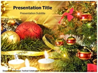 Christmas celebration   powerpoint template - templatesforpowerpoint.com
