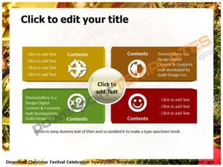 Christmas celebration powerpoint template - templatesforpowerpoint.com