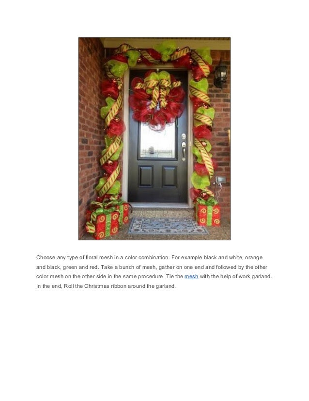 Christmas Decoration Ideas Using Ribbons And Mesh