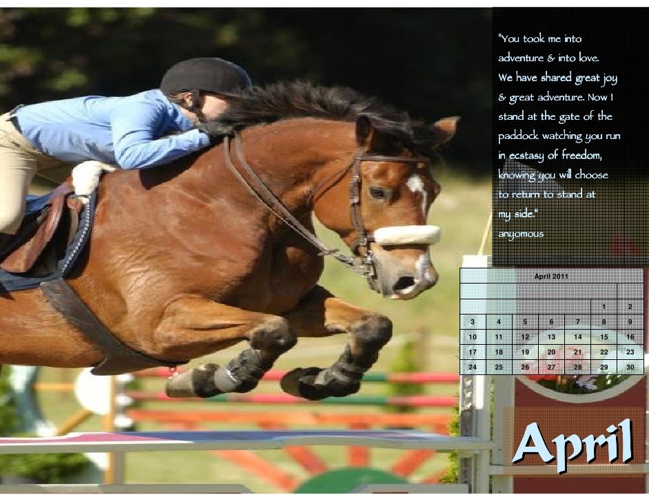 Christmas desktop horse calendar