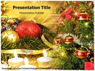 Christmas Festival Celebration Powerpoint Template - SlideWorld